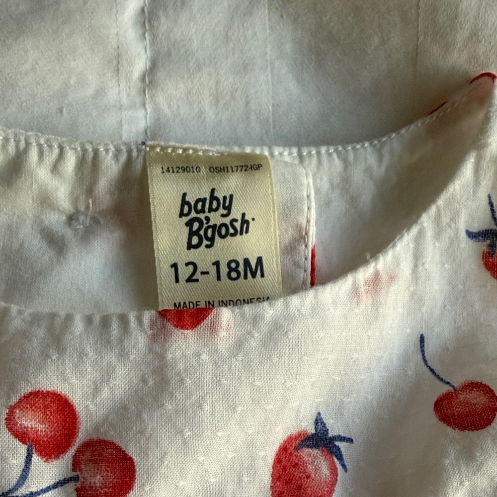 Sweet Cherry Ruffle Kids Top - Picture 2 of 3